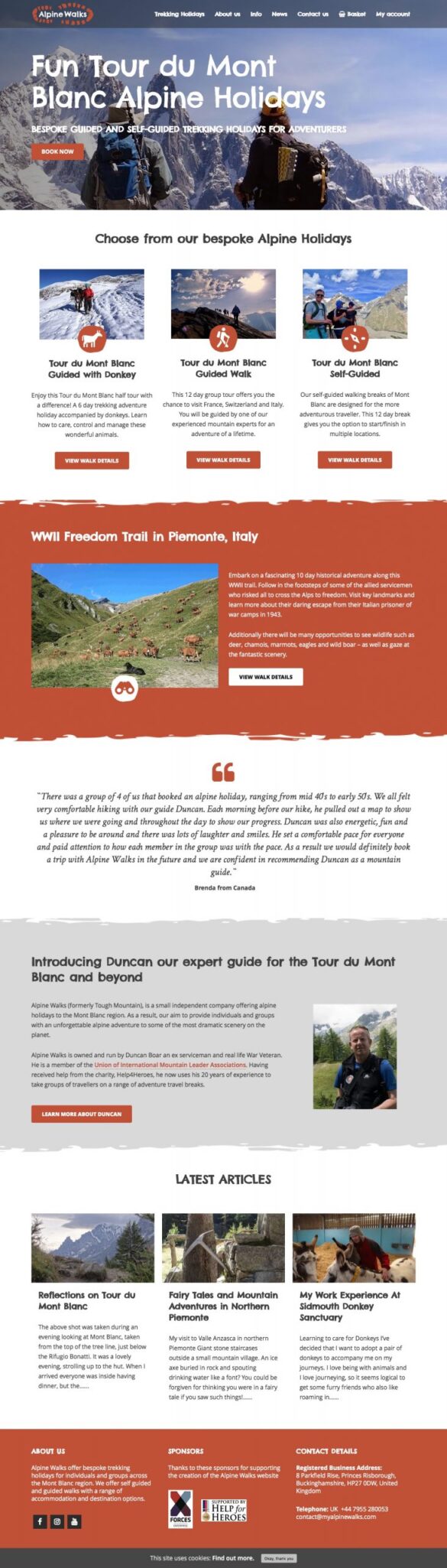 alpine website homepage
